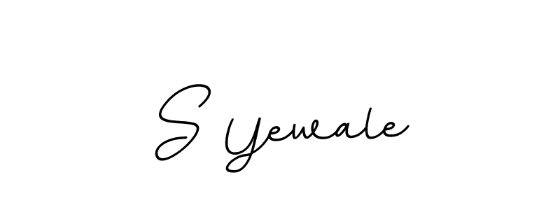 This is the best signature style for the S Yewale name. Also you like these signature font (BallpointsItalic-DORy9). Mix name signature. S Yewale signature style 11 images and pictures png