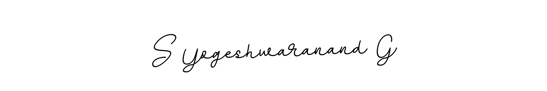 Make a beautiful signature design for name S Yogeshwaranand G. With this signature (BallpointsItalic-DORy9) style, you can create a handwritten signature for free. S Yogeshwaranand G signature style 11 images and pictures png