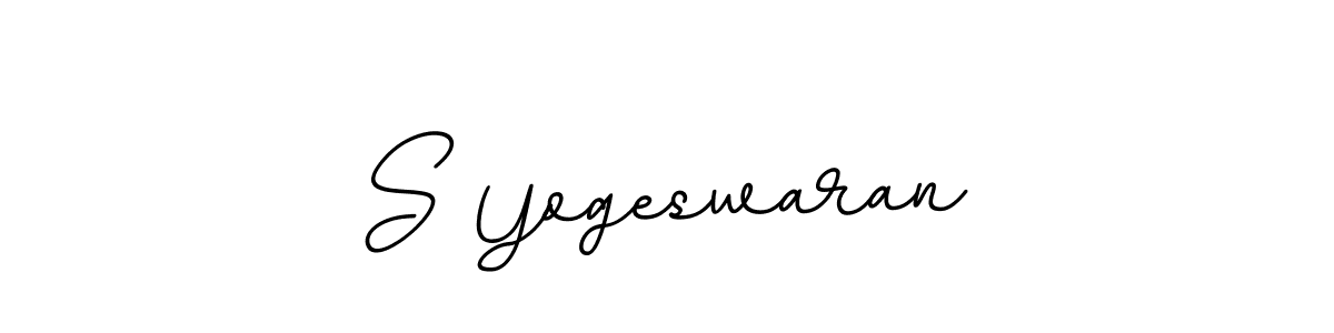 Use a signature maker to create a handwritten signature online. With this signature software, you can design (BallpointsItalic-DORy9) your own signature for name S Yogeswaran. S Yogeswaran signature style 11 images and pictures png