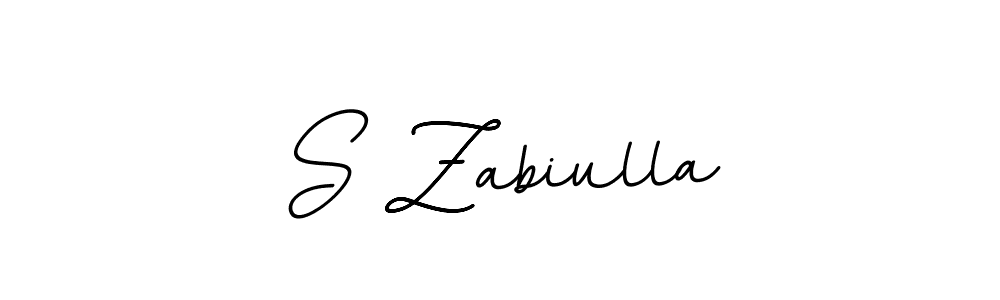 Use a signature maker to create a handwritten signature online. With this signature software, you can design (BallpointsItalic-DORy9) your own signature for name S Zabiulla. S Zabiulla signature style 11 images and pictures png