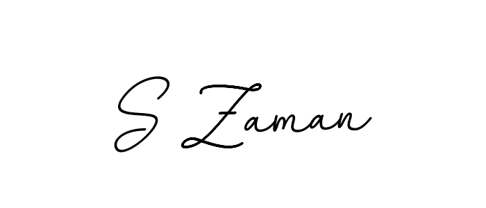 Design your own signature with our free online signature maker. With this signature software, you can create a handwritten (BallpointsItalic-DORy9) signature for name S Zaman. S Zaman signature style 11 images and pictures png