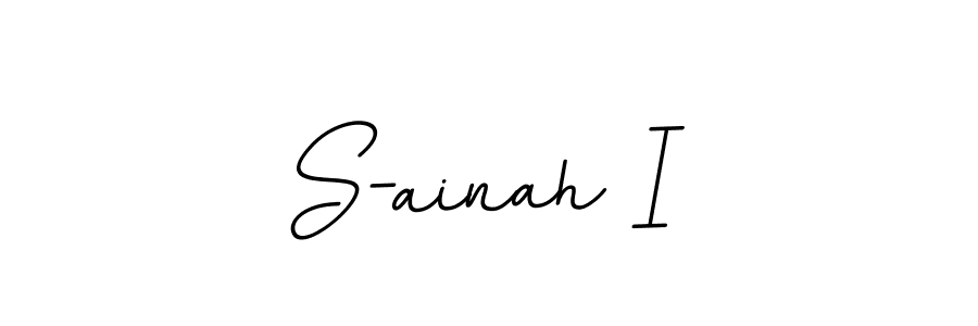 You should practise on your own different ways (BallpointsItalic-DORy9) to write your name (S-ainah I) in signature. don't let someone else do it for you. S-ainah I signature style 11 images and pictures png