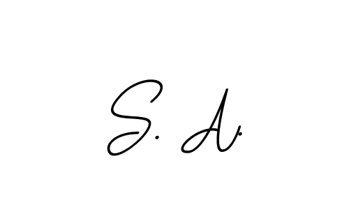 S. A. stylish signature style. Best Handwritten Sign (BallpointsItalic-DORy9) for my name. Handwritten Signature Collection Ideas for my name S. A.. S. A. signature style 11 images and pictures png