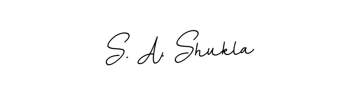 How to make S. A. Shukla name signature. Use BallpointsItalic-DORy9 style for creating short signs online. This is the latest handwritten sign. S. A. Shukla signature style 11 images and pictures png