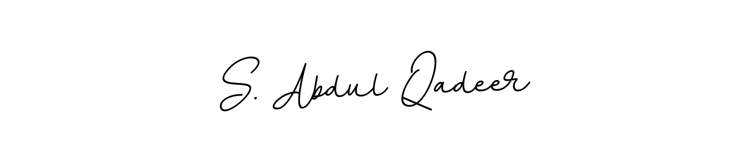 Design your own signature with our free online signature maker. With this signature software, you can create a handwritten (BallpointsItalic-DORy9) signature for name S. Abdul Qadeer. S. Abdul Qadeer signature style 11 images and pictures png