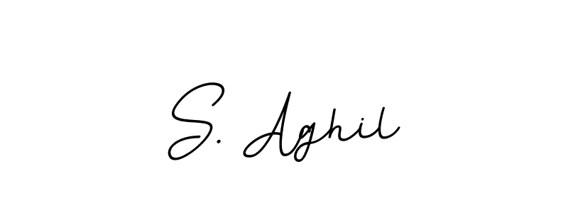 Create a beautiful signature design for name S. Aghil. With this signature (BallpointsItalic-DORy9) fonts, you can make a handwritten signature for free. S. Aghil signature style 11 images and pictures png