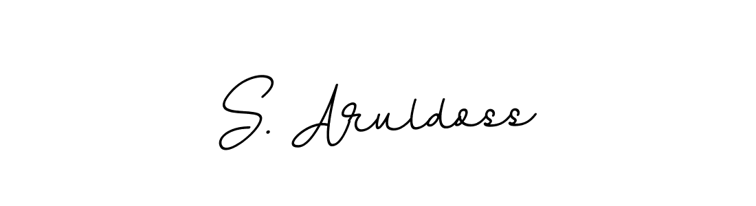 The best way (BallpointsItalic-DORy9) to make a short signature is to pick only two or three words in your name. The name S. Aruldoss include a total of six letters. For converting this name. S. Aruldoss signature style 11 images and pictures png