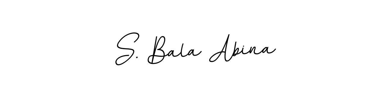 This is the best signature style for the S. Bala Abina name. Also you like these signature font (BallpointsItalic-DORy9). Mix name signature. S. Bala Abina signature style 11 images and pictures png