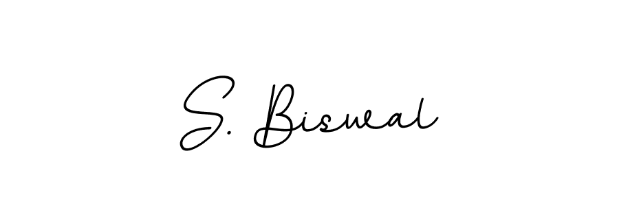 Use a signature maker to create a handwritten signature online. With this signature software, you can design (BallpointsItalic-DORy9) your own signature for name S. Biswal. S. Biswal signature style 11 images and pictures png