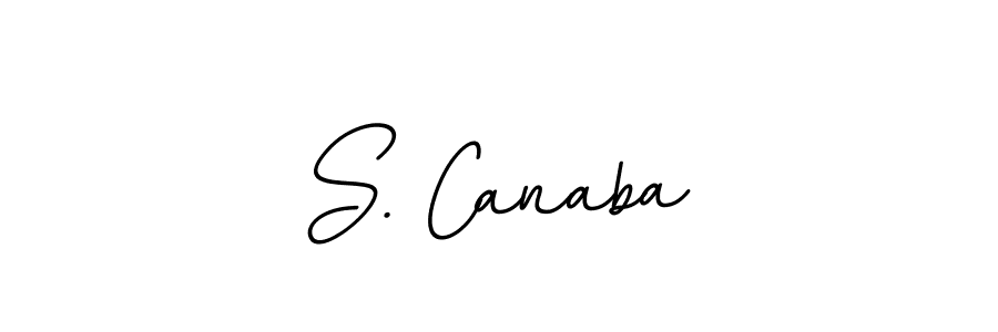 How to make S. Canaba name signature. Use BallpointsItalic-DORy9 style for creating short signs online. This is the latest handwritten sign. S. Canaba signature style 11 images and pictures png