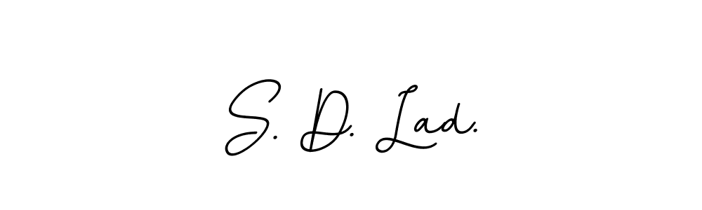 The best way (BallpointsItalic-DORy9) to make a short signature is to pick only two or three words in your name. The name S. D. Lad. include a total of six letters. For converting this name. S. D. Lad. signature style 11 images and pictures png