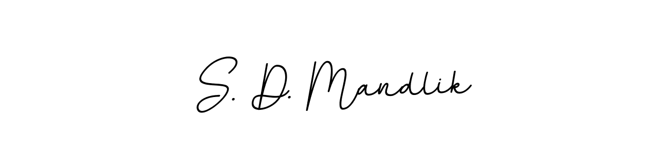 Use a signature maker to create a handwritten signature online. With this signature software, you can design (BallpointsItalic-DORy9) your own signature for name S. D. Mandlik. S. D. Mandlik signature style 11 images and pictures png