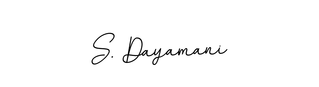 Use a signature maker to create a handwritten signature online. With this signature software, you can design (BallpointsItalic-DORy9) your own signature for name S. Dayamani. S. Dayamani signature style 11 images and pictures png