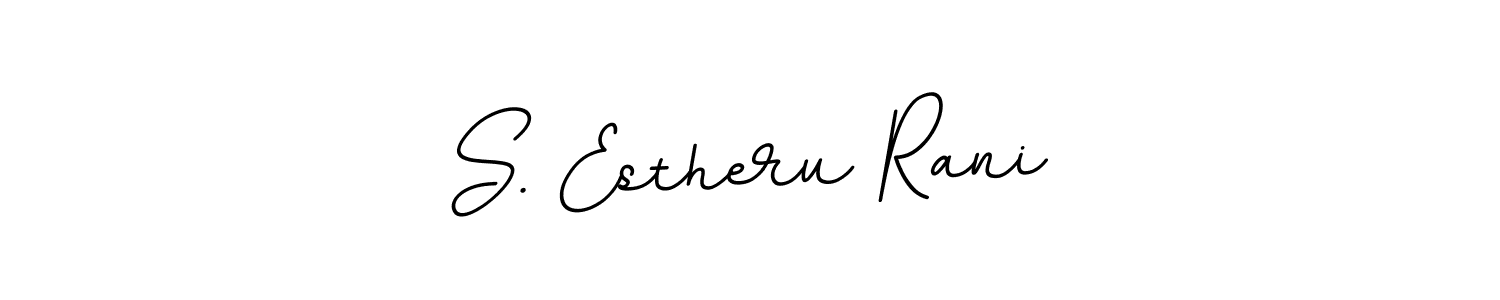 You should practise on your own different ways (BallpointsItalic-DORy9) to write your name (S. Estheru Rani) in signature. don't let someone else do it for you. S. Estheru Rani signature style 11 images and pictures png