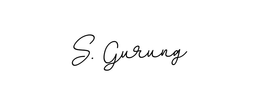 Create a beautiful signature design for name S. Gurung. With this signature (BallpointsItalic-DORy9) fonts, you can make a handwritten signature for free. S. Gurung signature style 11 images and pictures png