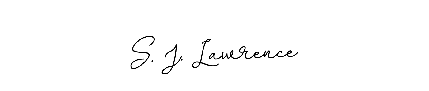 How to make S. J. Lawrence name signature. Use BallpointsItalic-DORy9 style for creating short signs online. This is the latest handwritten sign. S. J. Lawrence signature style 11 images and pictures png