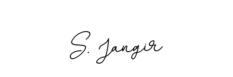 Design your own signature with our free online signature maker. With this signature software, you can create a handwritten (BallpointsItalic-DORy9) signature for name S. Jangir. S. Jangir signature style 11 images and pictures png