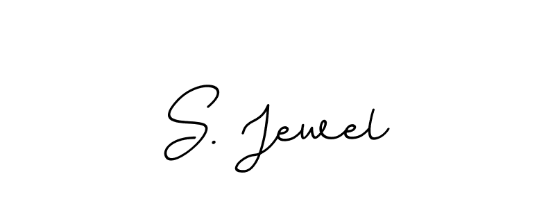 Design your own signature with our free online signature maker. With this signature software, you can create a handwritten (BallpointsItalic-DORy9) signature for name S. Jewel. S. Jewel signature style 11 images and pictures png