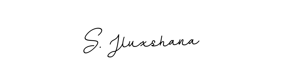 Design your own signature with our free online signature maker. With this signature software, you can create a handwritten (BallpointsItalic-DORy9) signature for name S. Jluxshana. S. Jluxshana signature style 11 images and pictures png