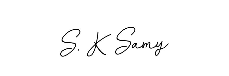 Use a signature maker to create a handwritten signature online. With this signature software, you can design (BallpointsItalic-DORy9) your own signature for name S. K Samy. S. K Samy signature style 11 images and pictures png