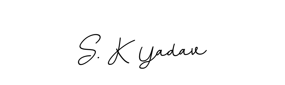 Make a beautiful signature design for name S. K Yadav. With this signature (BallpointsItalic-DORy9) style, you can create a handwritten signature for free. S. K Yadav signature style 11 images and pictures png