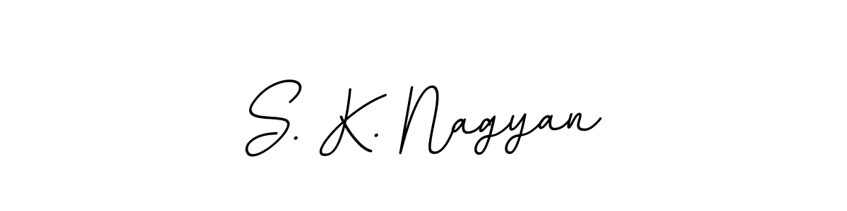 The best way (BallpointsItalic-DORy9) to make a short signature is to pick only two or three words in your name. The name S. K. Nagyan include a total of six letters. For converting this name. S. K. Nagyan signature style 11 images and pictures png