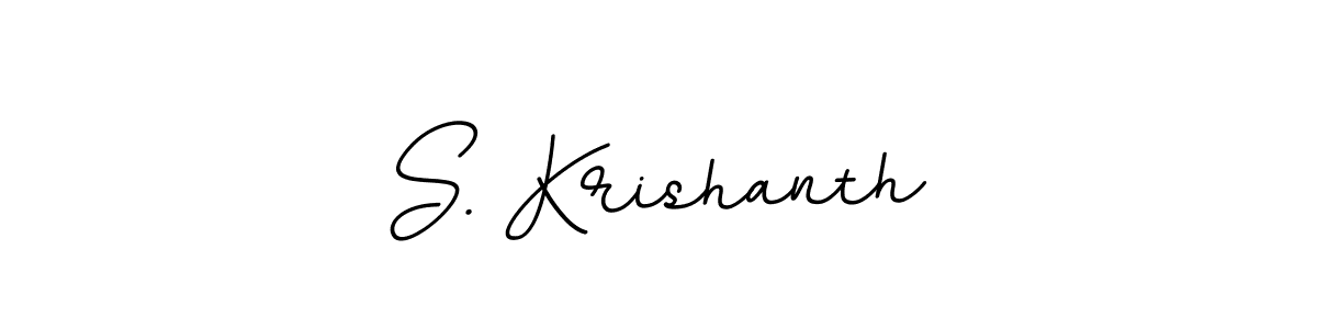 This is the best signature style for the S. Krishanth name. Also you like these signature font (BallpointsItalic-DORy9). Mix name signature. S. Krishanth signature style 11 images and pictures png