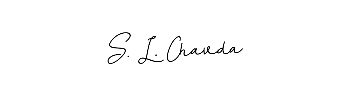 The best way (BallpointsItalic-DORy9) to make a short signature is to pick only two or three words in your name. The name S. L. Chavda include a total of six letters. For converting this name. S. L. Chavda signature style 11 images and pictures png