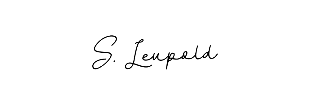 How to make S. Leupold name signature. Use BallpointsItalic-DORy9 style for creating short signs online. This is the latest handwritten sign. S. Leupold signature style 11 images and pictures png