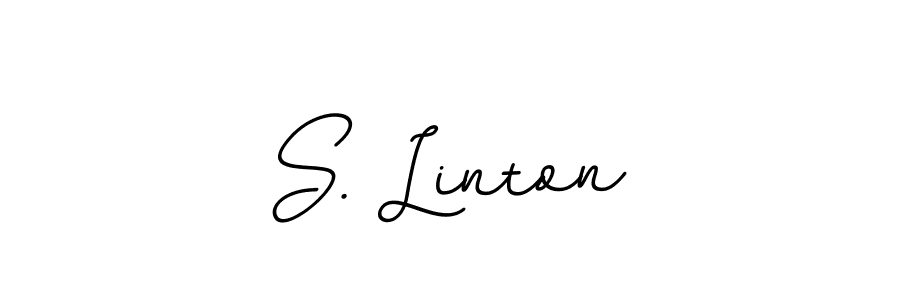 How to make S. Linton name signature. Use BallpointsItalic-DORy9 style for creating short signs online. This is the latest handwritten sign. S. Linton signature style 11 images and pictures png