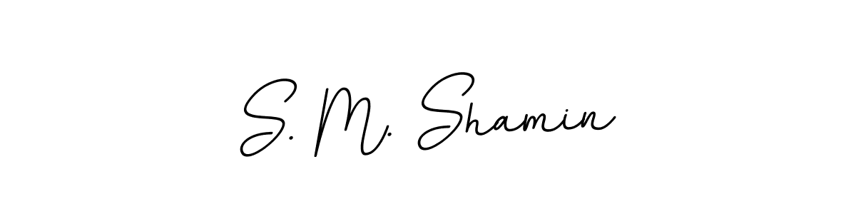 This is the best signature style for the S. M. Shamin name. Also you like these signature font (BallpointsItalic-DORy9). Mix name signature. S. M. Shamin signature style 11 images and pictures png