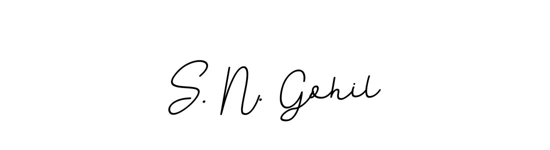 You should practise on your own different ways (BallpointsItalic-DORy9) to write your name (S. N. Gohil) in signature. don't let someone else do it for you. S. N. Gohil signature style 11 images and pictures png