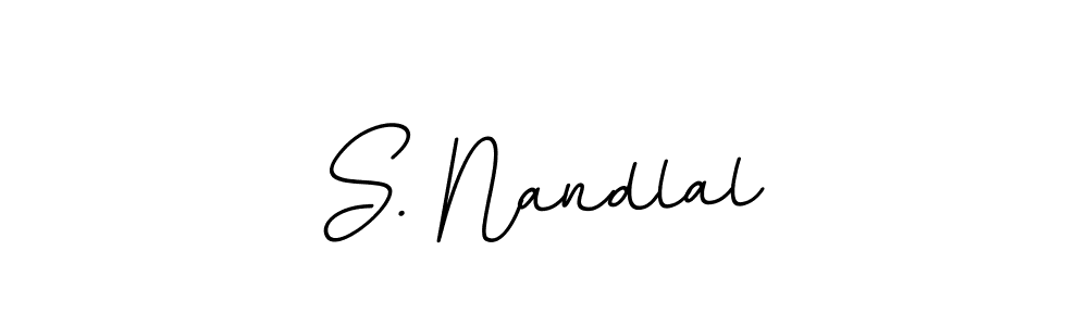 Design your own signature with our free online signature maker. With this signature software, you can create a handwritten (BallpointsItalic-DORy9) signature for name S. Nandlal. S. Nandlal signature style 11 images and pictures png