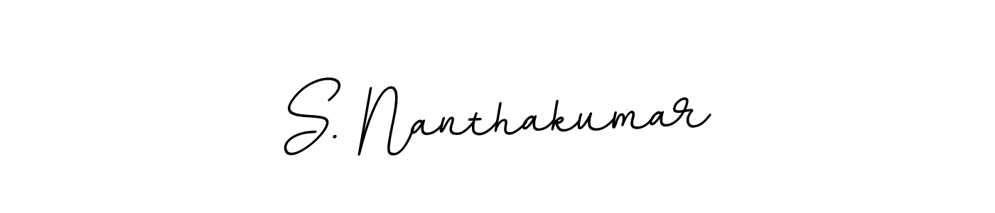 The best way (BallpointsItalic-DORy9) to make a short signature is to pick only two or three words in your name. The name S. Nanthakumar include a total of six letters. For converting this name. S. Nanthakumar signature style 11 images and pictures png