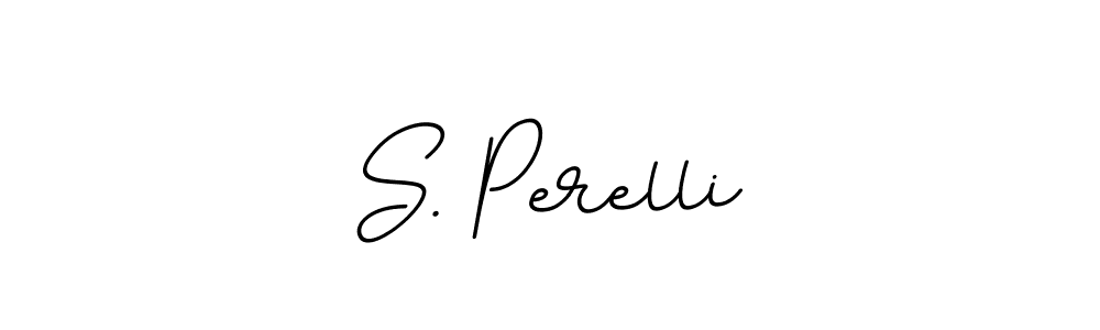 Design your own signature with our free online signature maker. With this signature software, you can create a handwritten (BallpointsItalic-DORy9) signature for name S. Perelli. S. Perelli signature style 11 images and pictures png