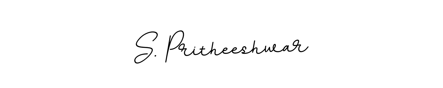 Design your own signature with our free online signature maker. With this signature software, you can create a handwritten (BallpointsItalic-DORy9) signature for name S. Pritheeshwar. S. Pritheeshwar signature style 11 images and pictures png