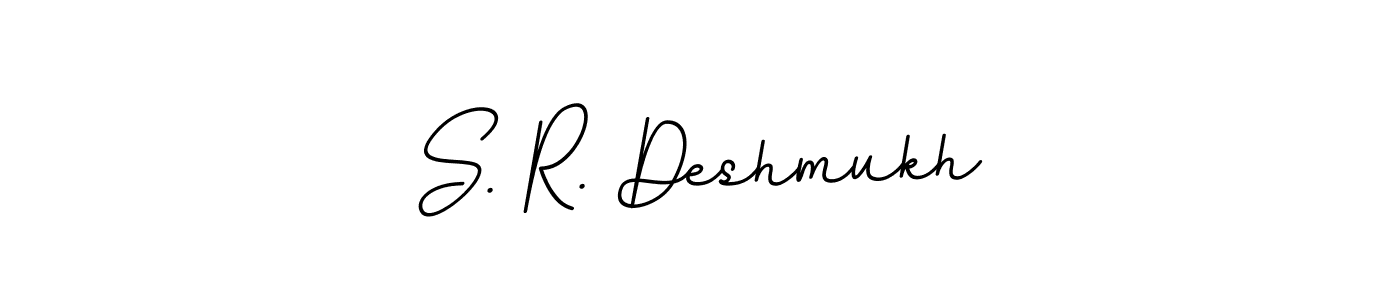 How to make S. R. Deshmukh name signature. Use BallpointsItalic-DORy9 style for creating short signs online. This is the latest handwritten sign. S. R. Deshmukh signature style 11 images and pictures png