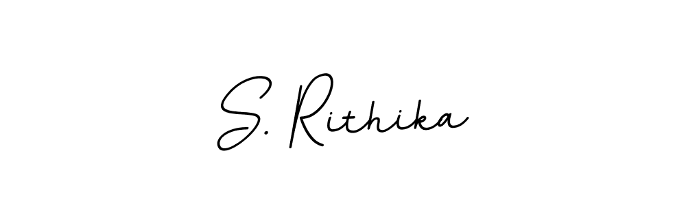 This is the best signature style for the S. Rithika name. Also you like these signature font (BallpointsItalic-DORy9). Mix name signature. S. Rithika signature style 11 images and pictures png