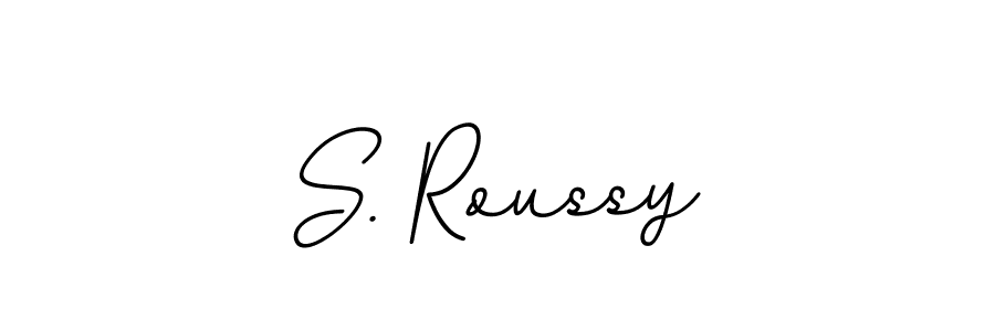 Design your own signature with our free online signature maker. With this signature software, you can create a handwritten (BallpointsItalic-DORy9) signature for name S. Roussy. S. Roussy signature style 11 images and pictures png