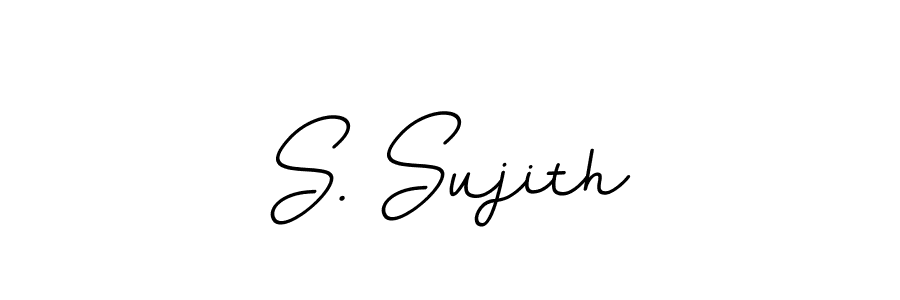 Design your own signature with our free online signature maker. With this signature software, you can create a handwritten (BallpointsItalic-DORy9) signature for name S. Sujith. S. Sujith signature style 11 images and pictures png