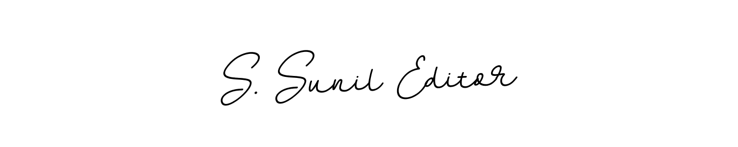 Create a beautiful signature design for name S. Sunil Editor. With this signature (BallpointsItalic-DORy9) fonts, you can make a handwritten signature for free. S. Sunil Editor signature style 11 images and pictures png