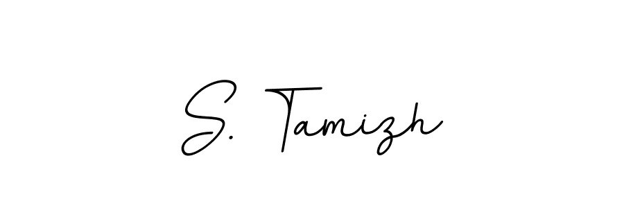 Use a signature maker to create a handwritten signature online. With this signature software, you can design (BallpointsItalic-DORy9) your own signature for name S. Tamizh. S. Tamizh signature style 11 images and pictures png