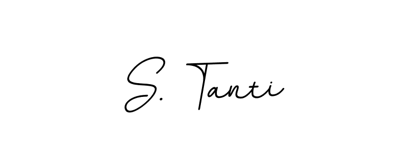 Use a signature maker to create a handwritten signature online. With this signature software, you can design (BallpointsItalic-DORy9) your own signature for name S. Tanti. S. Tanti signature style 11 images and pictures png