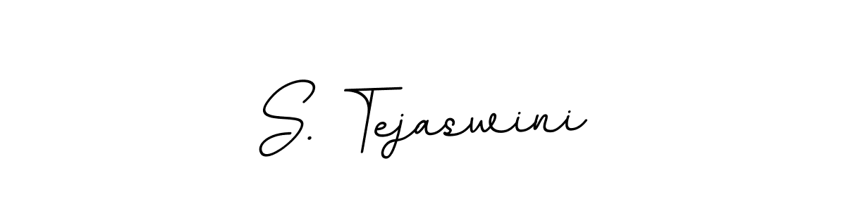 This is the best signature style for the S. Tejaswini name. Also you like these signature font (BallpointsItalic-DORy9). Mix name signature. S. Tejaswini signature style 11 images and pictures png