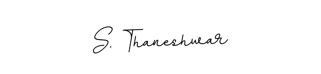 Design your own signature with our free online signature maker. With this signature software, you can create a handwritten (BallpointsItalic-DORy9) signature for name S. Thaneshwar. S. Thaneshwar signature style 11 images and pictures png