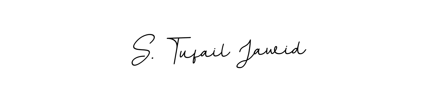 This is the best signature style for the S. Tufail Jawid name. Also you like these signature font (BallpointsItalic-DORy9). Mix name signature. S. Tufail Jawid signature style 11 images and pictures png