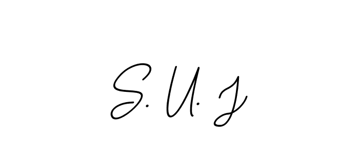 How to make S. U. J name signature. Use BallpointsItalic-DORy9 style for creating short signs online. This is the latest handwritten sign. S. U. J signature style 11 images and pictures png