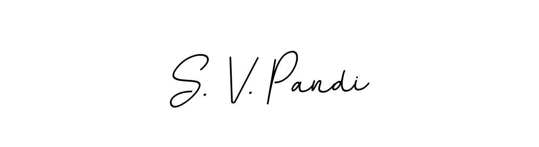 Make a beautiful signature design for name S. V. Pandi. With this signature (BallpointsItalic-DORy9) style, you can create a handwritten signature for free. S. V. Pandi signature style 11 images and pictures png