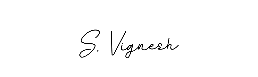 You should practise on your own different ways (BallpointsItalic-DORy9) to write your name (S. Vignesh) in signature. don't let someone else do it for you. S. Vignesh signature style 11 images and pictures png