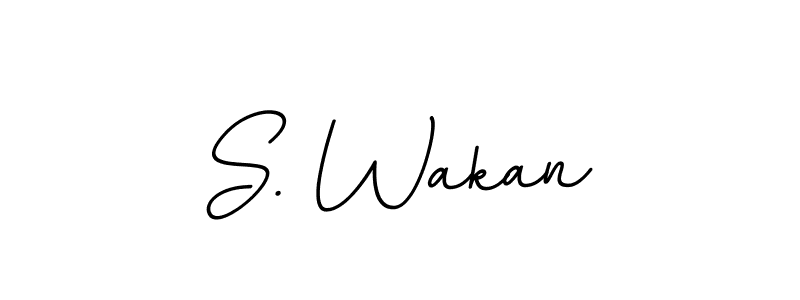 This is the best signature style for the S. Wakan name. Also you like these signature font (BallpointsItalic-DORy9). Mix name signature. S. Wakan signature style 11 images and pictures png